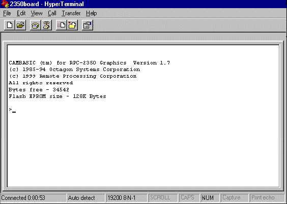 Picture of the setup screen for a Single-Board Computer